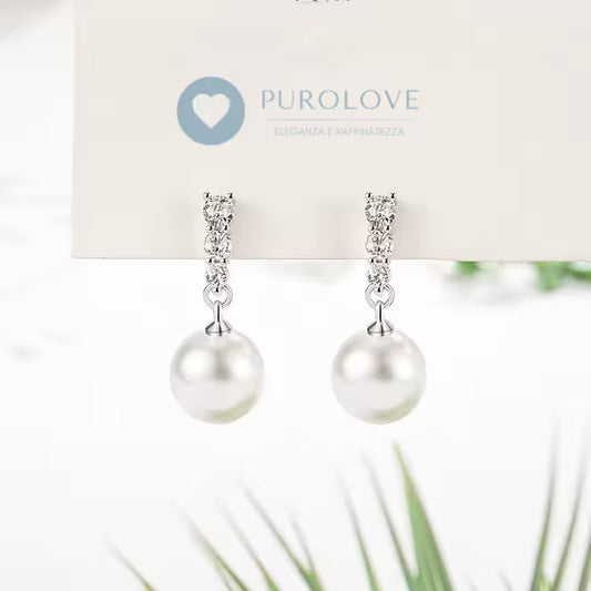 PUROLOVE™ - ORECCHINI PENDENTE PERLA LUMINOSA
