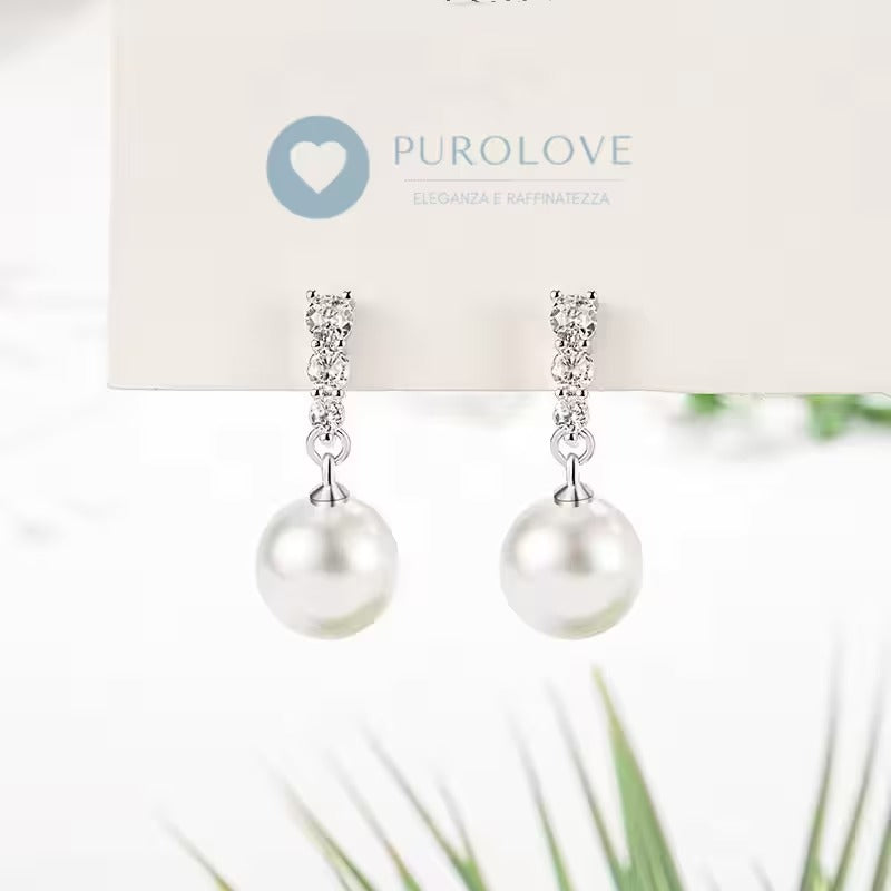 PUROLOVE™ - ORECCHINI PENDENTE PERLA LUMINOSA