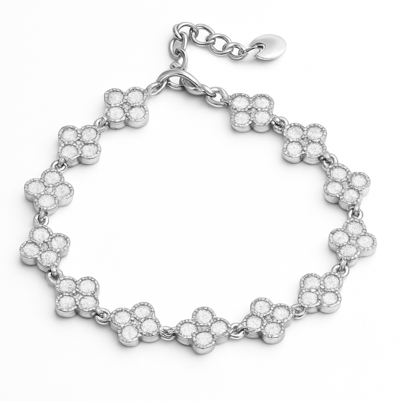 PUROLOVE™ - BRACCIALE FLOWER ARGENTO