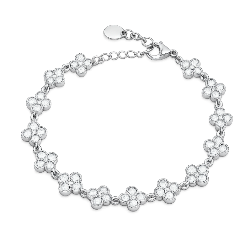 PUROLOVE™ - BRACCIALE FLOWER ARGENTO