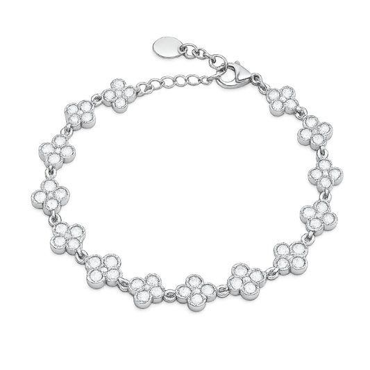 PUROLOVE™ - BRACCIALE FLOWER ARGENTO